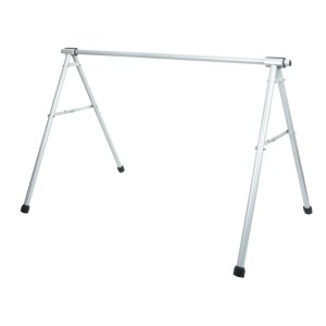 Silberner MCW Fahrrad-Sattelständer K39 aus pulverbeschichtetem Metall, 114x170x114cm.