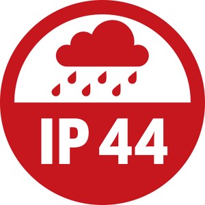 IP44 Schutzart Symbol: Schutz gegen Spritzwasser und feste Fremdkörper > 1 mm für Brennenstuhl Verlängerungskabel.