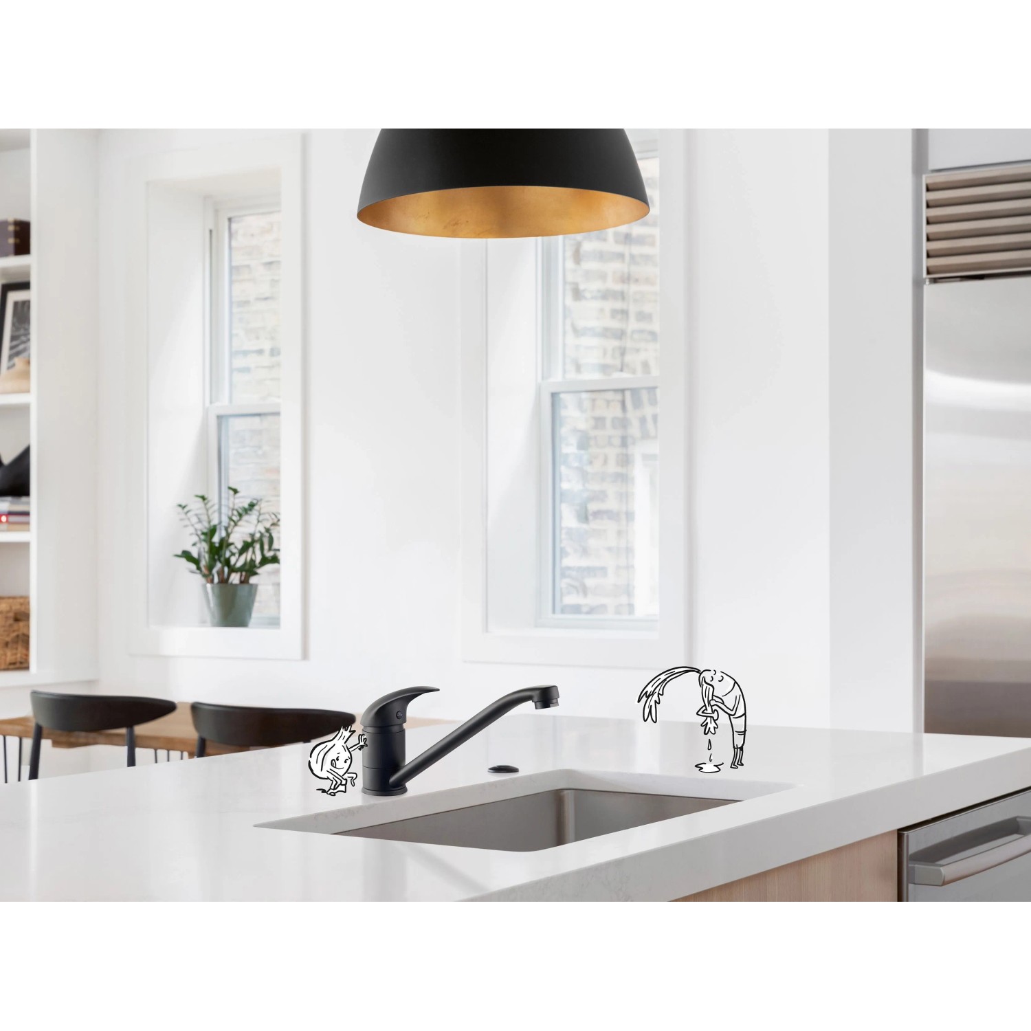 baliv Küchenarmatur KI-1520 Schwarz Matt_5