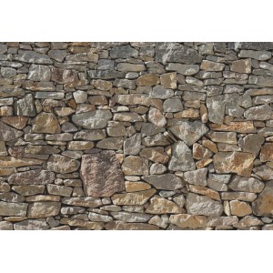 Komar Fototapete Stone Wall 368 cm x 254 cm FSC®