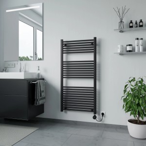 Azur Elektrischer Handtuchwärmer Kitty 120 x 60 cm 700 W Typ 6.1 Schwarz