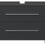 Posseik Waschbeckenunterschrank Mondial Universal, 85 cm, Grafit, mit zwei Schubladen und Standfüßen.
