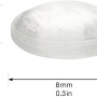 Wagner Topffuß, transparent, Ø 8 mm, selbstklebend, für Zubehör für Pflanztöpfe.