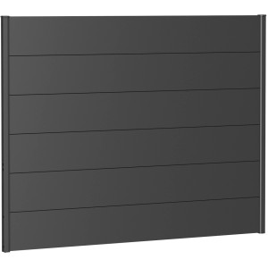 Biohort Wandpaneel Sichtschutz in Dunkelgrau-Metallic, 180x135cm, für den Garten.