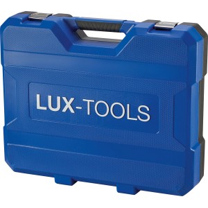 Blauer LUX Steckschlüsselsatz, 200-teilig im Werkzeugkoffer.