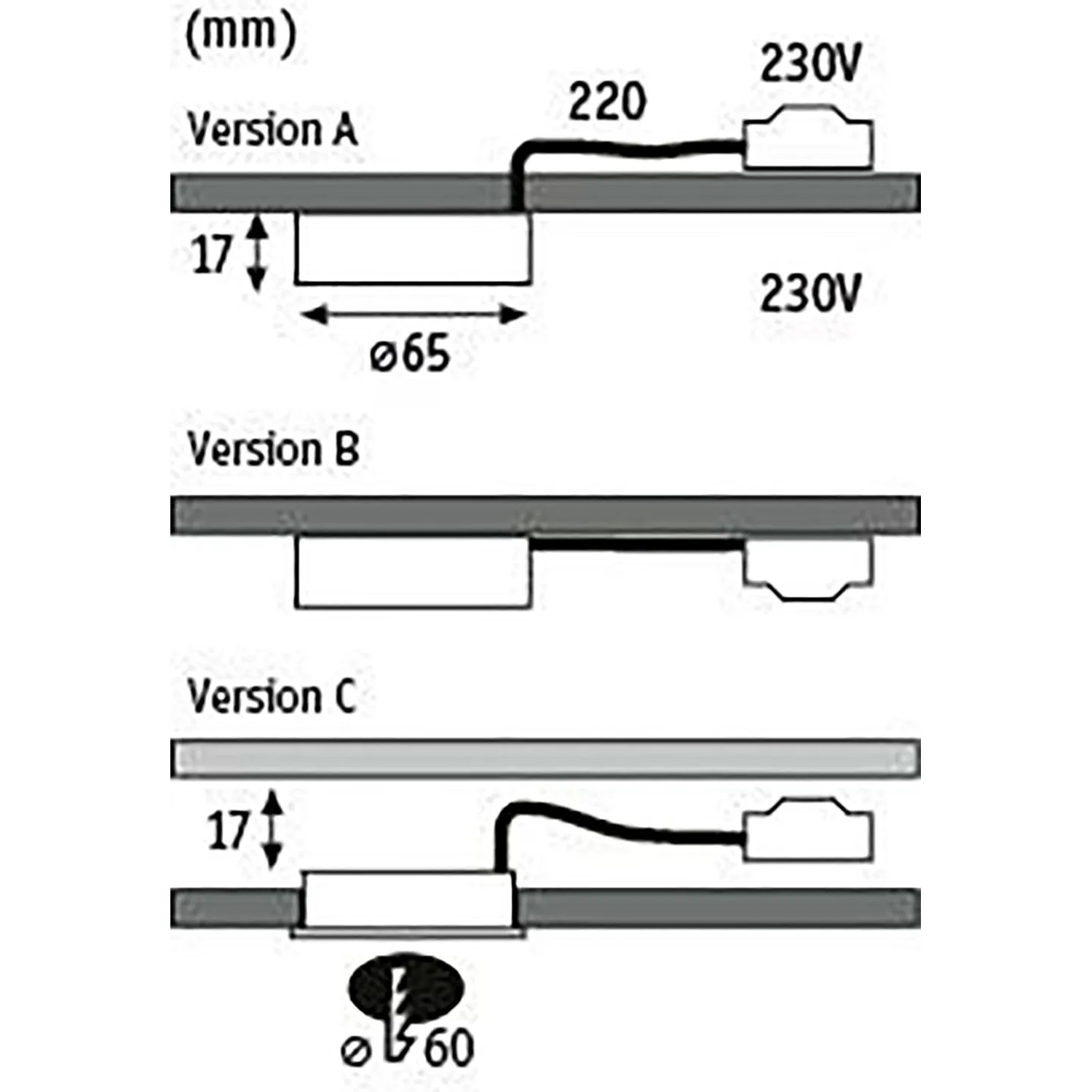 Paulmann URail L-Verbinder, weiß, verschiedene Montage-Versionen des Schienensystems.