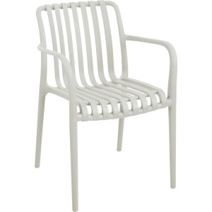 Stapelstuhl Merrydale Kunststoff mit Armlehnen Weiß
