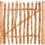 Floraworld Staketen-Gartentor aus Haselnuss-Holz, 90x100cm, naturbelassen.
