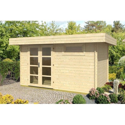 Tene Kaubandus Gartenhaus Modern C Flachdach 448 Cm X 328 Cm Natur ...