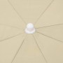 Detailaufnahme: Naturfarbener Schneider Balkonschirm Ibiza, Ø 240 cm, mit Push-Up Mechanik.