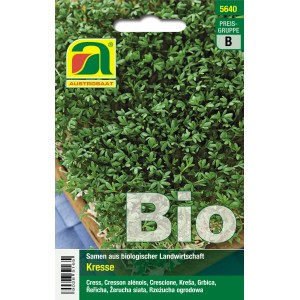 Bio Gartenkresse Samen von Austrosaat: Ganzjährige Kräuter für Salate und Suppen.