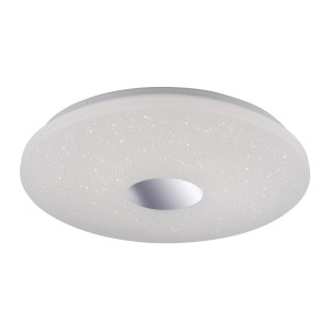 LED-Deckenleuchte Lavinia von Just Light, chromfarben, mit Sensor, Durchmesser 59 cm.