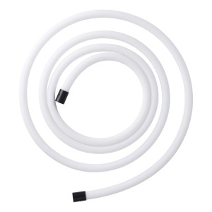 Weißes, flexibles Eglo LED-Band Glowline, 400 cm, warmweiß, mit schwarzen Endkappen, spiralförmig aufgerollt.