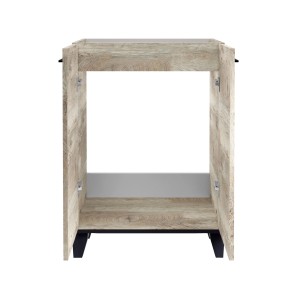 Fackelmann Waschtisch-Set TE-A, Unterschrank in Nature Oak mit schwarzen Füßen.