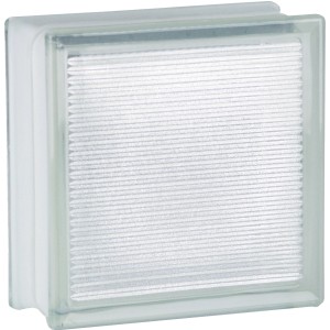 Fuchs Glasstein Xenon 19x19x8 cm mit horizontaler Struktur für Innen & Außen.