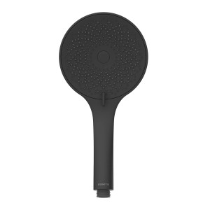 Schütte Handbrause Capri, schwarz matt, mit Antikalk-Noppen und 3 Strahlarten.