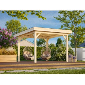 Palmako Pavillon Lenna 300 x 300 cm Lackiert Weiß FSC®