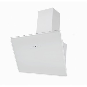 Weiße Respekta Schräghaube Lora, 60 cm, Energieeffizienz A++, mit Glasschirm und Touch Control.
