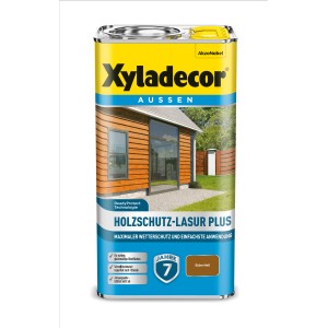 Dose Xyladecor Holzschutzlasur Plus, Eiche hell, 4 l. Holzlasur für den Aussenbereich.