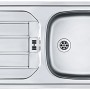 Edelstahl Einbauspüle für Held Möbel Küchenzeile Sorrento, Abtropffläche links.