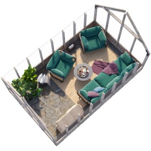 Palmako Gewächshaus Emilia 13 Grau 13,8 m²