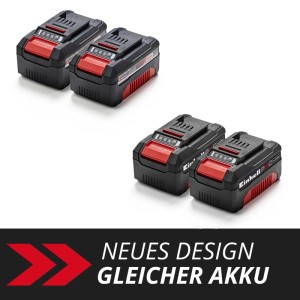 Einhell Power X-Change Akku Twinpack, 2x 18 V, 4 Ah, für Elektrowerkzeuge.