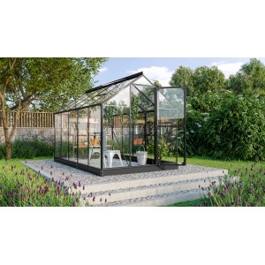 Vitavia Gewächshaus Triton 6200 Schwarz 6,2 m² inkl. Fundamentrahmen