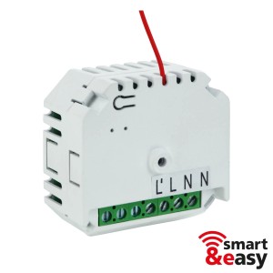 Funk-Empfänger Unterputz Infrae Smart & Easy WiFi, weiß, für elektrische Heizgeräte.
