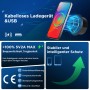 okwish Polsterbett 90x200cm mit USB C Laden Schlafzimmer Grau Leinen ohne Matratze_7