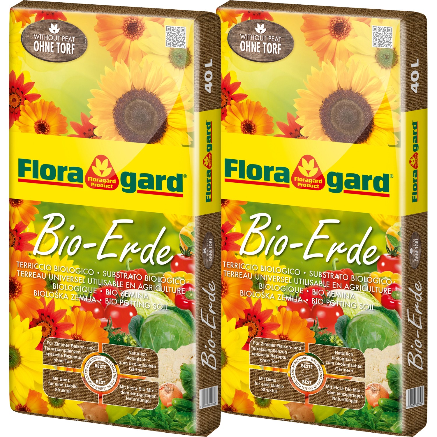 Floragard BioErde ohne Torf 2 x 40 l kaufen bei OBI