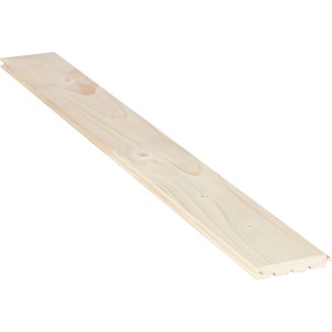 Unbehandelter Rauspund aus Fichte/Kiefer, 19x96x4000 mm, für Schalungen und Blindböden.