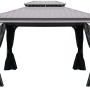 Sojag Pavillon Messina 12x16 Champagner mit Stahl Dach und Moskitonetzen.