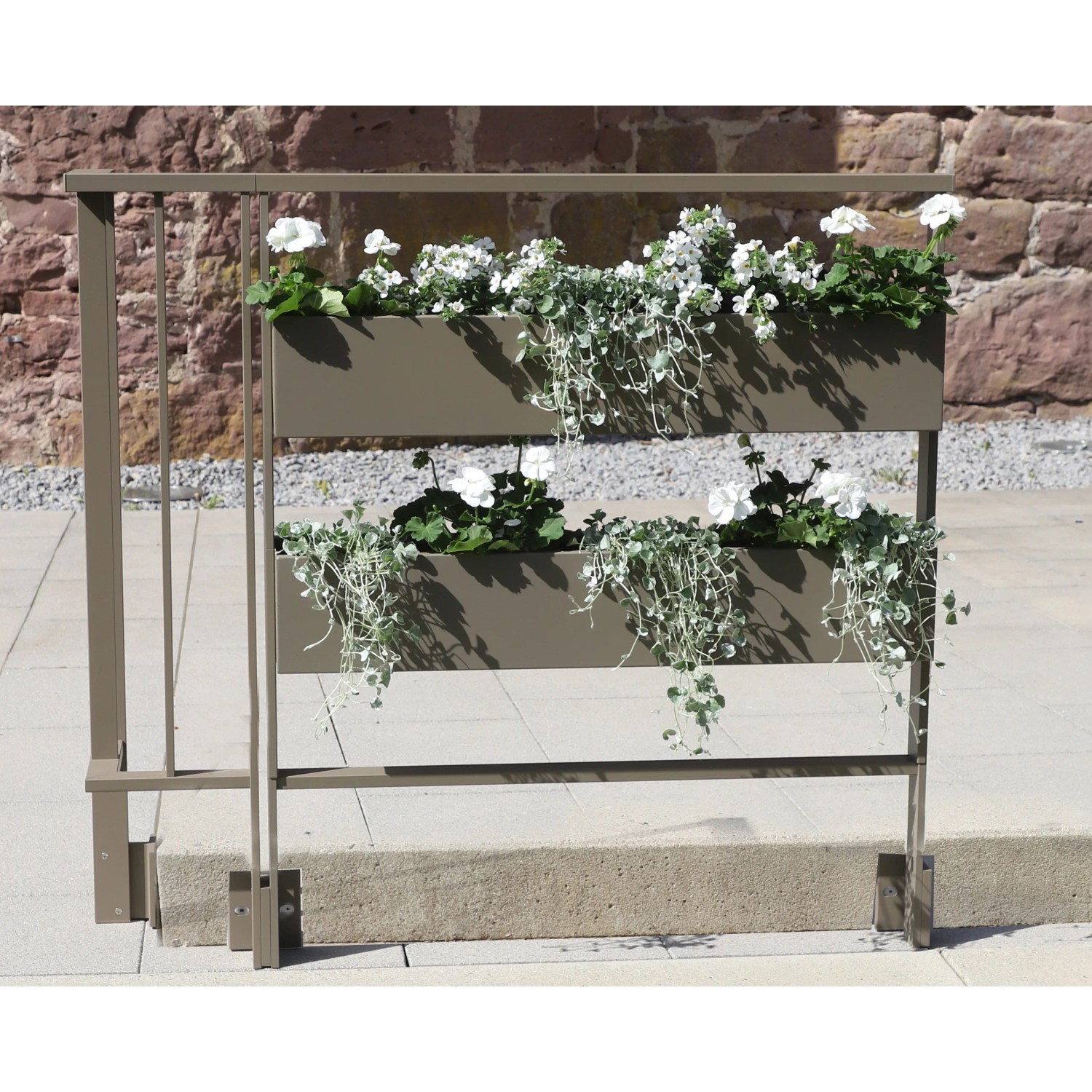 Dieda Linus Blumenkasten Fllung Eckig Aluminium 100 cm x 100 cm Taupe  kaufen bei OBI
