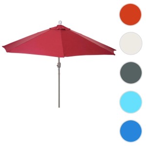 Halbrund Sonnenschirm Lorca, 270cm, Bordeaux, mit Kurbel und UV 50+ Schutz.