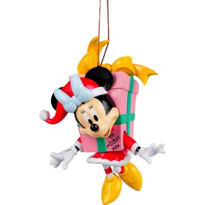 Disney Weihnachtsanhänger: 3D Minnie Maus Figur im Geschenk als Baumbehang.