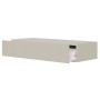 Selsey Veldio Wand-Konsole, greige, mit geriffelter Lamellenfront und offener Schublade, 90 cm.