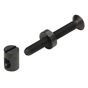 Hettich Verbindungsbeschlag mit Kloben, M6 x 80 mm, Stahl geschwärzt, 8 Stück.