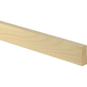 Fichte Flachleiste, 19x46x2400 mm, ideal für Bastelarbeiten und Innenausbau.