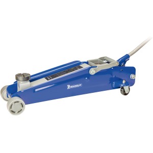 Michelin SUV Hydraulik-Wagenheber, 2.250 kg, blau, mit Rollen und Griff.