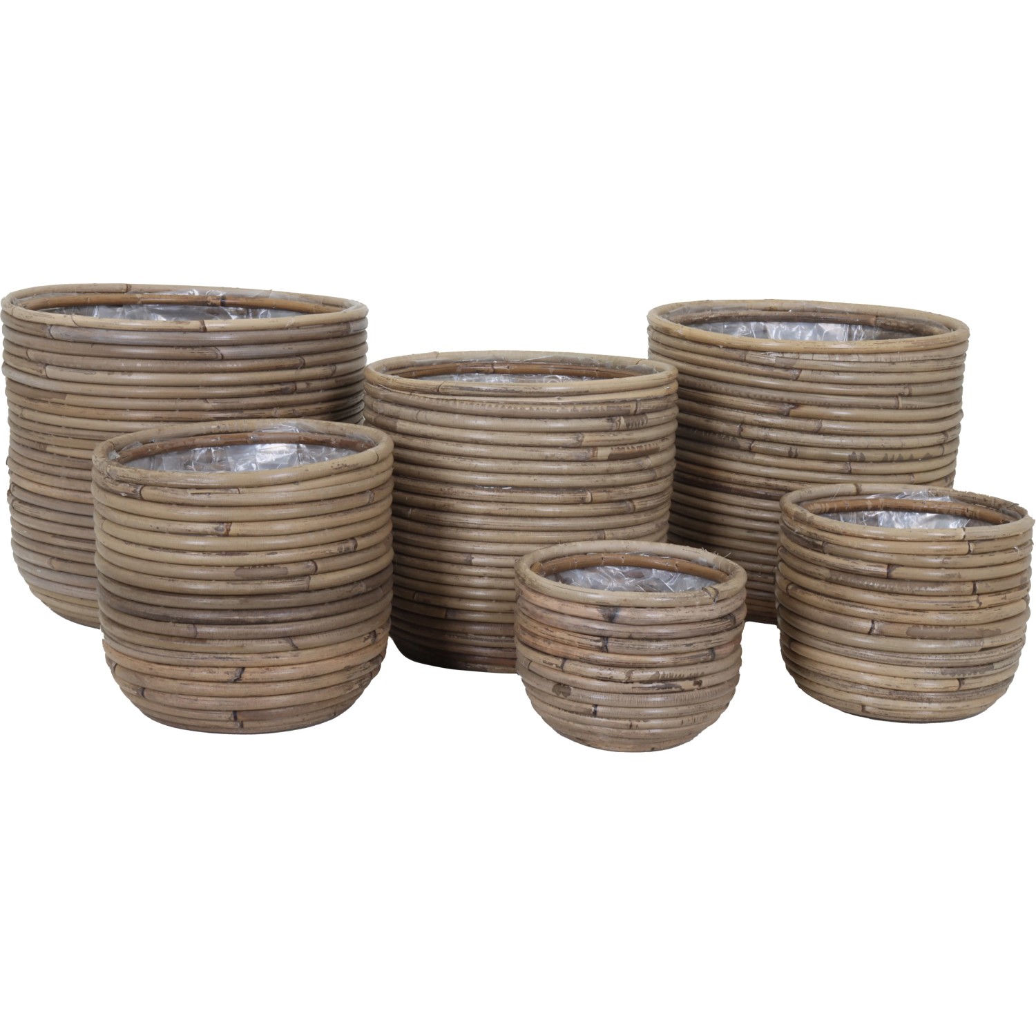 Rattan-Blumentopf Rund – 21 Cm Durchmesser, Übertopf, In 4 Farben