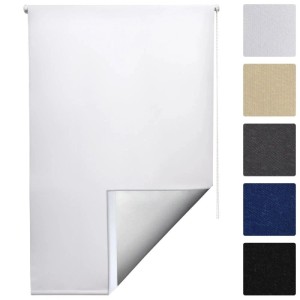 Weißes Sol Royal Thermorollo SolReflect T42 50x160cm mit Thermobeschichtung und seitlicher Zugschnur.