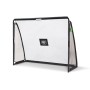 Schwarzes EXIT Coppa Fußballtor aus Stahl mit weißer Trainingswand, 220x170cm. Ideal für Sport & Fitness.
