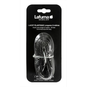 Lafuma Gummischnur, 8m, schwarz, für Relaxsessel & Sonnenliegen.