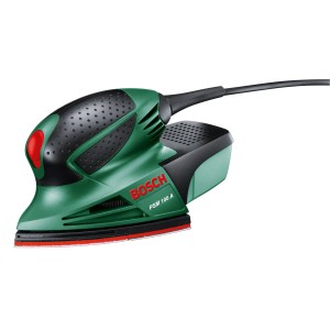 Bosch Multischleifer PSM 100 A: Kompakter, grüner Schleifer mit Microfilter-System.