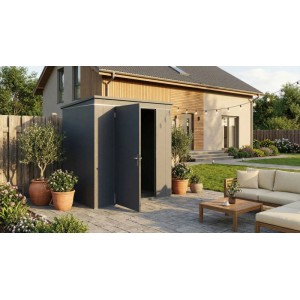 Weka Metall-Gerätehaus Gary 192 cm x 148 cm Anthrazit