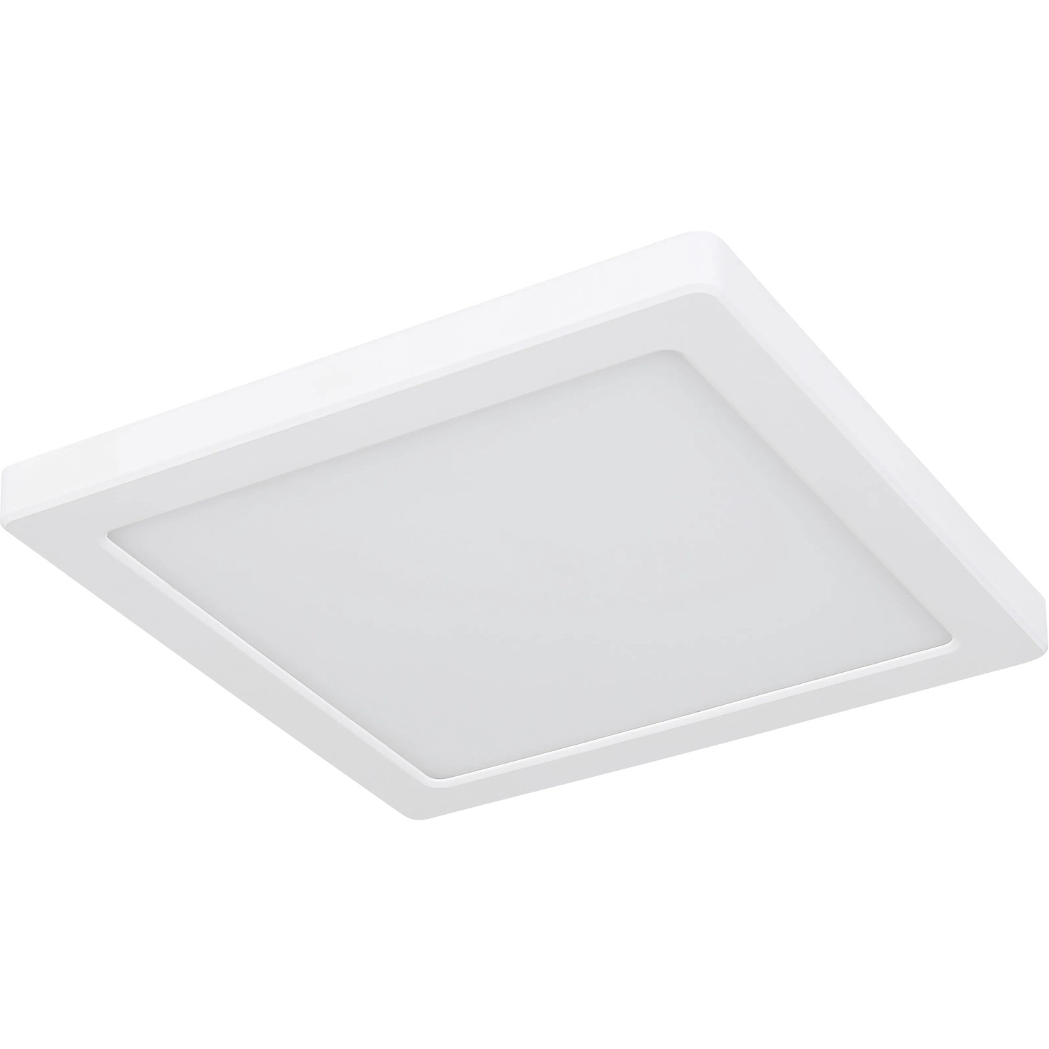 Weiße, quadratische LED-Deckenleuchte Lasse von Globo, 217x217x17 mm.
