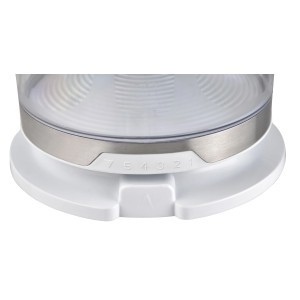 Detailaufnahme der weißen Silva Homeline Zitruspresse ZP 3500 mit variabler Fruchtfleisch-Einstellung.