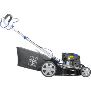 LUX Benzin Rasenmäher B-RM-145/46 mit Radantrieb und Fangkorb.