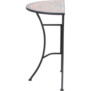 Rechteckiger Siena Garden Gartentisch Prato, schwarz, 35x70 cm, ideal für Balkon oder Terrasse.