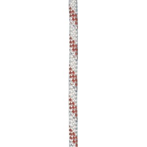 Seilflechter Atlantik Compakt Schot, Ø 6mm, weiß-rot, Meterware für Boot-Zubehör.